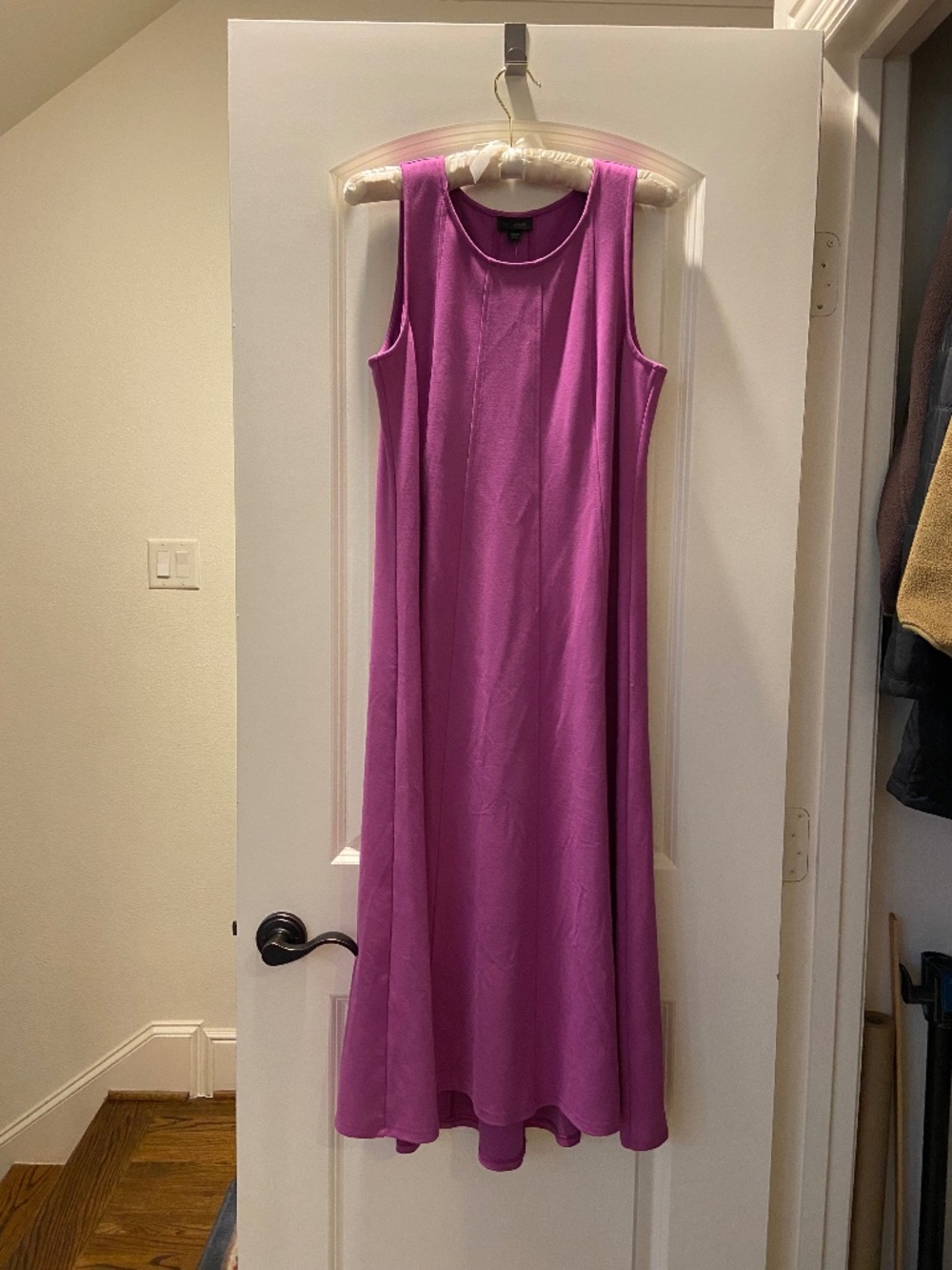 J Jill Wearever Slimming Sleeveless Seamed Stretch Maxi Dress; Fuschia; NWT; PS